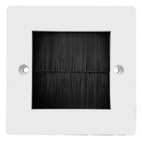 PROBPSWB - 1 Gang Brush Plate, White Plate & Black Brush