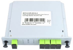 BFS-CAR-SCA-4 - Single Mode Fibre Cartridge Splitter, 4 Way, Simplex SC/APC