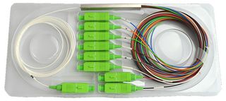BFS-MINI-SCA-8-2 - Single Mode Fibre Mini Splitter, 8 Way, Simplex SC/APC, 2m