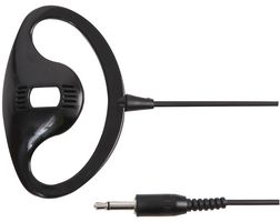 A069 - Mono Clip-on Headphone, Black