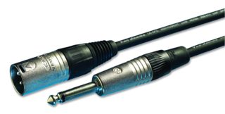 101-014M - Neutrik 6.35mm (1/4") Mono Jack to 3 Pin XLR Plug to Plug Lead, 3m Black