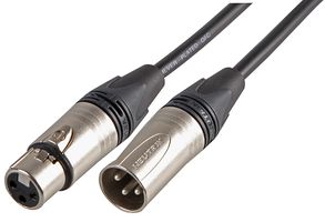 101-075 - Starquad 3 Pin XLR Male to Female Microphone Lead, 10m Black