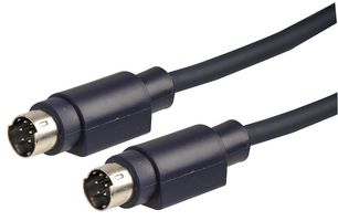 FC-06-1.5M - 8 Pin Mini-DIN (S-VHS) Male to Male Lead, 1.5m Black