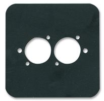 82511-RC - 1-Gang Dual XLR / Speakon / RJ45 Wall Plate Black - Rounded Corners