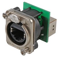 NE8FDP - etherCON Panel Mount RJ45 Socket with Feed Through Connection, 8 pin