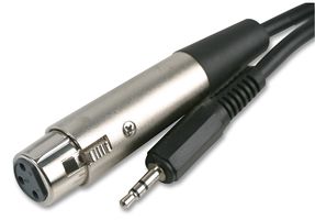 PSG00762 - 3 Pin XLR Socket to 3.5mm Stereo Jack Plug Lead, 2m Black