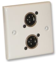 F267ZG - AV Wallplate with 2x 3-Pin XLR Panel Plugs