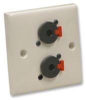 F267ZL - AV Wallplate with 2x 6.35mm Jack Female Connectors