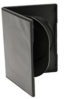 DVD CASE, 14MM, 4-DISC, 100PK - 4 Disc DVD Case Black 100 Pack