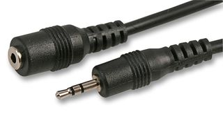 PSG03077 - 2.5mm Stereo Jack Plug to Socket Lead, 5m Black