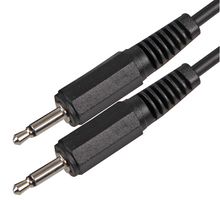PSG00107 - 3.5mm Mono Jack Plug to Plug Lead, 0.5m Black