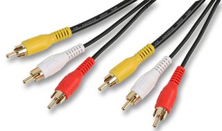 PSG00284 - 3x Phono (RCA) Male to 3x Phono Male Lead, 1m Black
