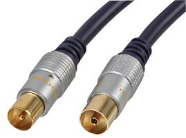 PSG02709 - HQ Fly Lead Coaxial Male to Female, 5m Black