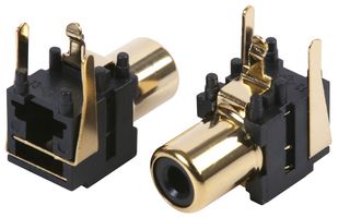 PSG01544 - Socket, Phono, PCB, Gold / Black, 2 Pack
