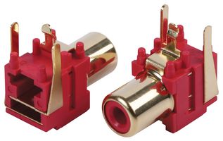 PSG01545 - Socket, Phono, PCB, Gold / Red, 2 Pack