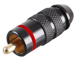 PSG01684 - Phono Plug, Gold Plated Pin, Red Band