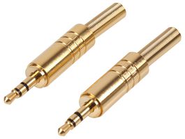 PSG02542 - 3.5mm Jack Plug, Stereo, Gold, 2 Pack
