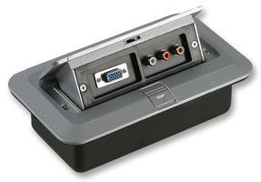 AV16214 - AV Floor Box with 1x VGA & Composite AV Sockets