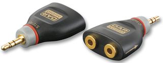 XGA44 - 2x 3.5mm Stereo Jack Female to 3.5mm Stereo Jack Male Adaptor
