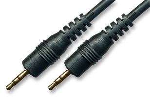 PSG02715 - 2.5mm Stereo Jack Plug to Plug Lead with Gold Plated Contacts, 5m Black