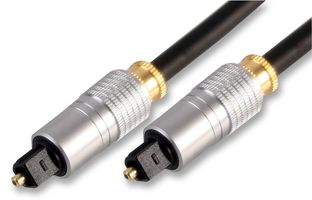 PSG02863 - TOSLink Optical Audio Lead with Metal Housing, 2m Black