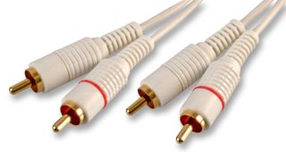 PSG02878 - 2x Phono (RCA) Male to 2x Male Lead, 5m White