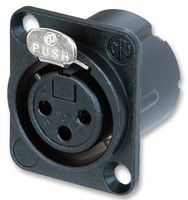 NC3FD-LX-HA-BAG - XLR Socket, Chassis, Crimp, 3 Pole
