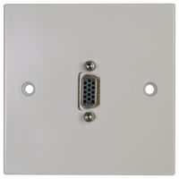 PELR0071 - 1 Gang Multimedia Wallplate, 15 Pin VGA Monitor Socket, White