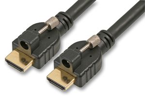 PSG08059 - HDMI Male to Male Lead with Locking Screws, 2m Black