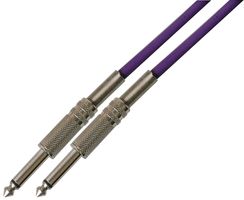 PLS00148 - 6.35mm (1/4") Mono Jack to Jack Guitar Lead, 5m Purple