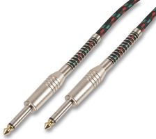 PLS00151 - 6.35mm (1/4") Mono Jack to Jack Guitar Lead, 5m Black