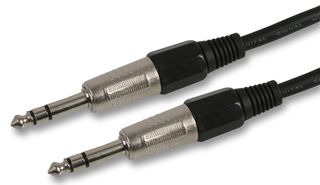 PSG03343 - 6.35mm (1/4") Stereo Jack Plug to Plug Lead, 5m Black