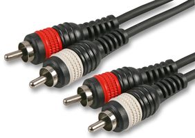 PLS00173 - 2x Phono (RCA) Male to 2x Male Lead, 3m Black