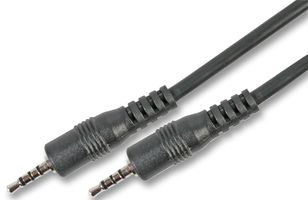 PSG03769 - 2.5mm 4 Pole Jack Plug to Plug Lead, 1m Black
