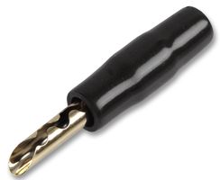 PSG03598 - 4mm Plug, Gold, Black