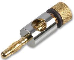 PSG03600 - 4mm Plug, Chrome / Gold, Black