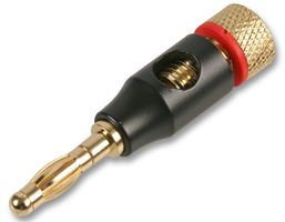 PSG03604 - 4mm Plug, Black / Gold, Red