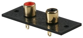 AV21541 - 2x Phono, Chassis Plate, Red + Black, Gold
