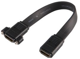 PSG03804 - HDMI Female to Female Panel Mount Adaptor Lead, 165mm Black