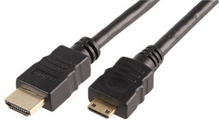 PSG03809 - HDMI Lead with Ethernet, A Male to Mini C Male, Gold Plated Contacts, 1m Black