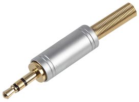 PSG03879 - Connector, 3.5mm Jack Plug, 3 Pole, Metal + Strain Relief