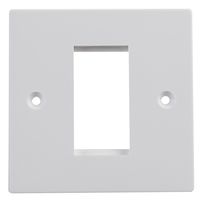 CLB460A1 - Conec2 1-Gang Front Plate with Single Module Aperture 25 x 50mm White