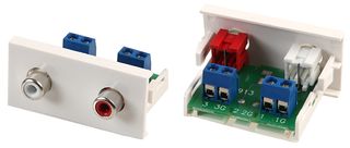 CLB50-2RCA - Conec2 2x Phono Snap-In Module for Screw Terminal
