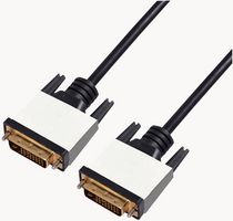 CPDVI003-1M - DVI-D Dual Link Lead with Aluminium Heads, 1m Black