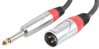 PLS000472 - 6.35mm (1/4") 2-Pole Jack Plug to 3-Pin XLR Plug Lead, 1m