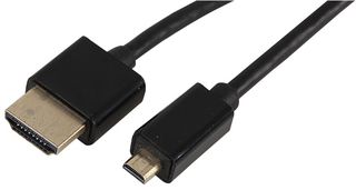 PSG04066 - HDMI Lead with Ethernet, Male to Micro D Male, ABS Connectors, 0.75m Black
