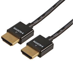 CLHD4-SLIMP02M - High Speed 4K UHD HDMI Lead with Ethernet, Male to Male, Slim Lead, 2m Black