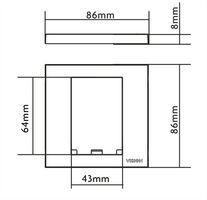 TC3 SURR1G - Techconnect³ 1-Gang UK Surround White