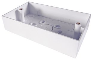 90-0106 - 2-Gang Moulded Back Box White