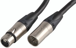401-044-001 - 5-Pin XLR DMX Lighting Control Lead Male to Female 3m